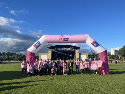The Virga Law Firm team at Breast Cancer Walk in Panama City Beach