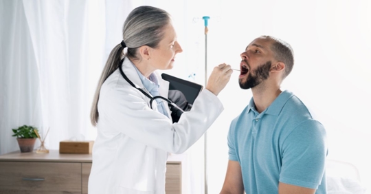 man getting paternity test
